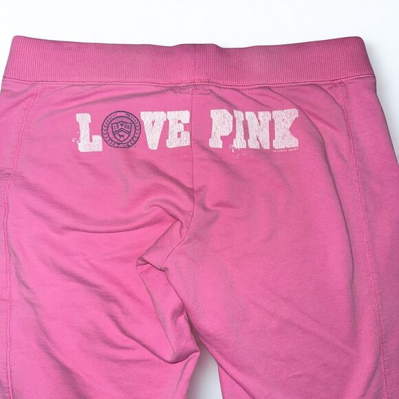 Vintage Victoria's Secret Pink Sweatpants Y2K 2000s Joggers Ankle Zipper Size S - Picture 3 of 5